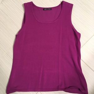 Cable & Gauge Magenta Sleeveless Sweater